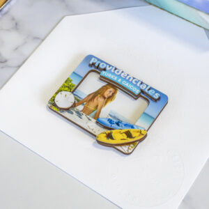 Providenciales, Turks & Caicos magnetic wooden photo frame