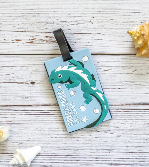 Turks & Caicos iguana luggage tag