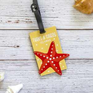 Turks & Caicos starfish luggage tag