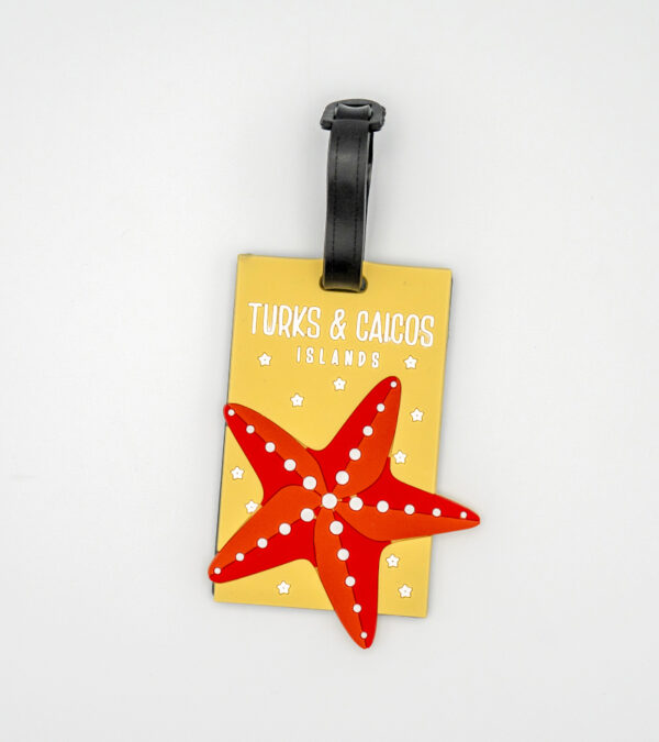 Turks & Caicos starfish luggage tag