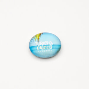 Beach scene glass fridge magnet (small)