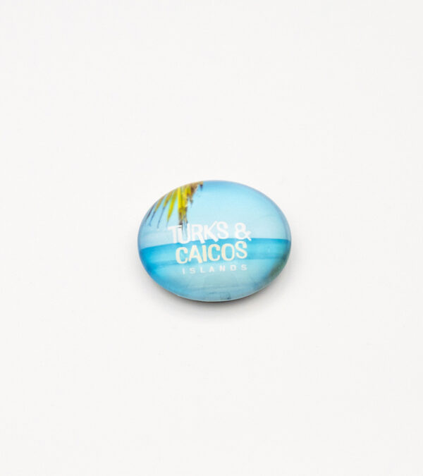 Beach scene glass fridge magnet (small)