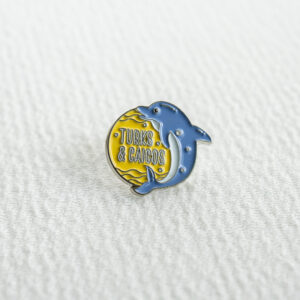 TCI blue dolphin enamel lapel pin