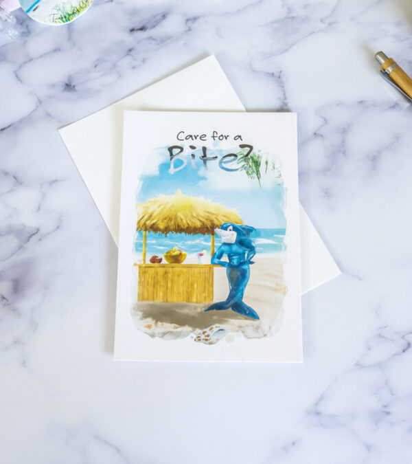 Care for a bite? Turks & Caicos greeting card