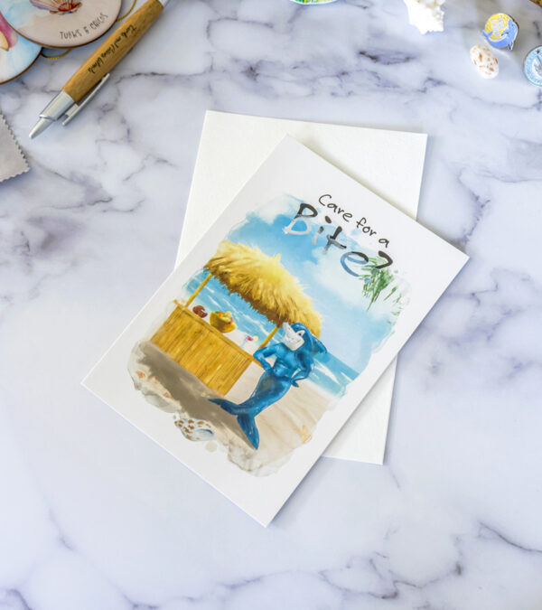 Care for a bite? Turks & Caicos greeting card