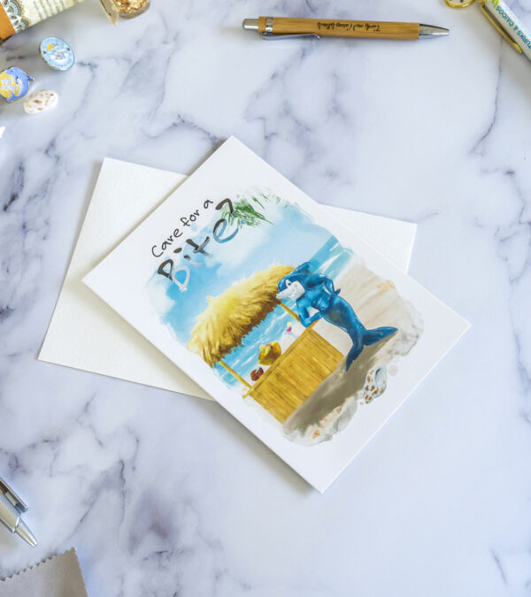 Care for a bite? Turks & Caicos greeting card