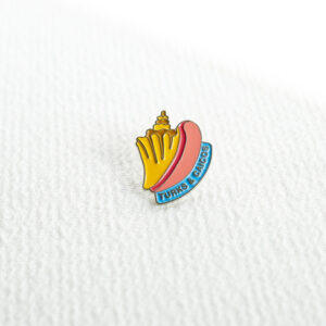 TCI conch shell enamel lapel pin