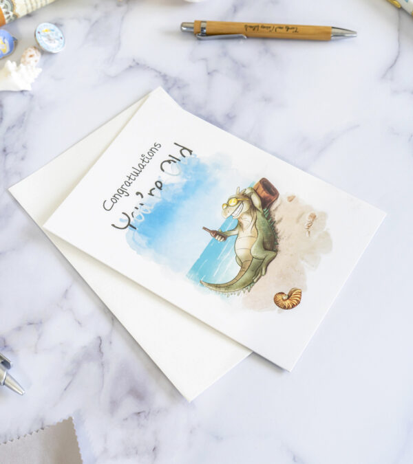 Congratulations, you're old - Turks & Caicos birthday greeting card