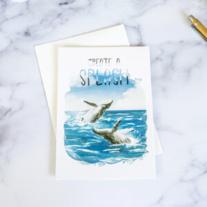 Create a splash, hand drawn Turks & Caicos greeting card