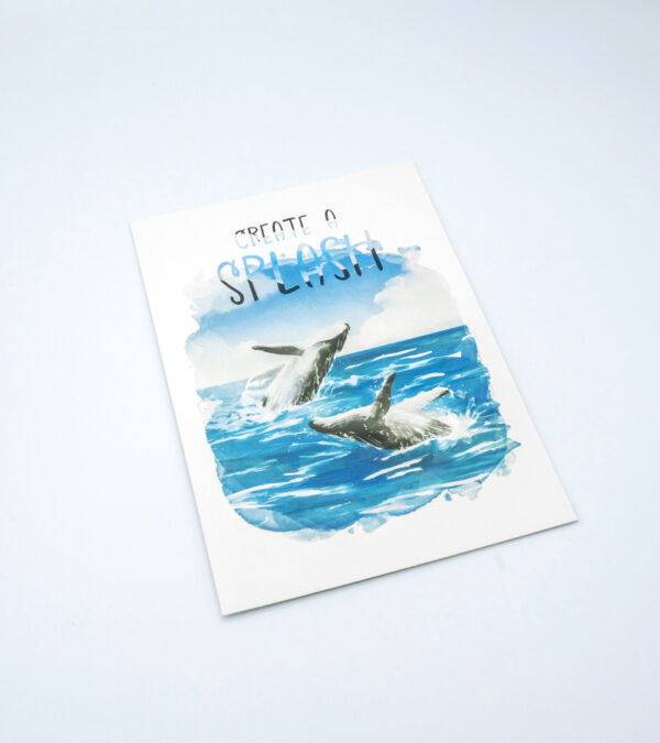 Create a splash, hand drawn Turks & Caicos greeting card