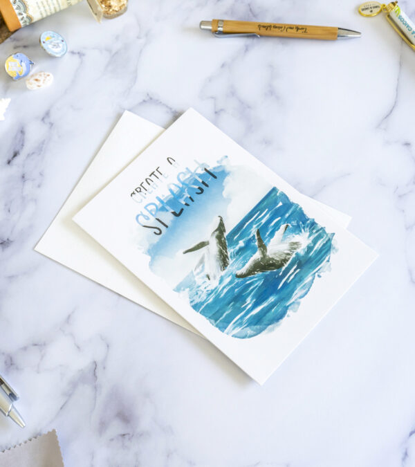 Create a splash, hand drawn Turks & Caicos greeting card