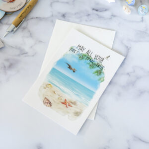 Let's Celebrate - Hand-drawn Turks and Caicos greeting card