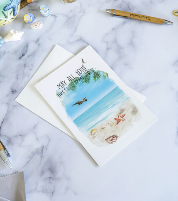 Let's Celebrate - hand-drawn Turks and Caicos greeting card