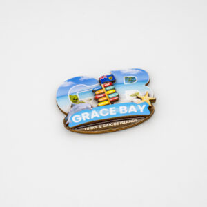 Grace Bay wooden fridge magnet