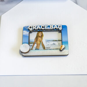 Grace Bay, Turks & Caicos wooden magnetic photo frame 3x2