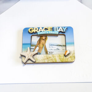 Grace Bay, Turks & Caicos wooden magnetic photo frame 3x2