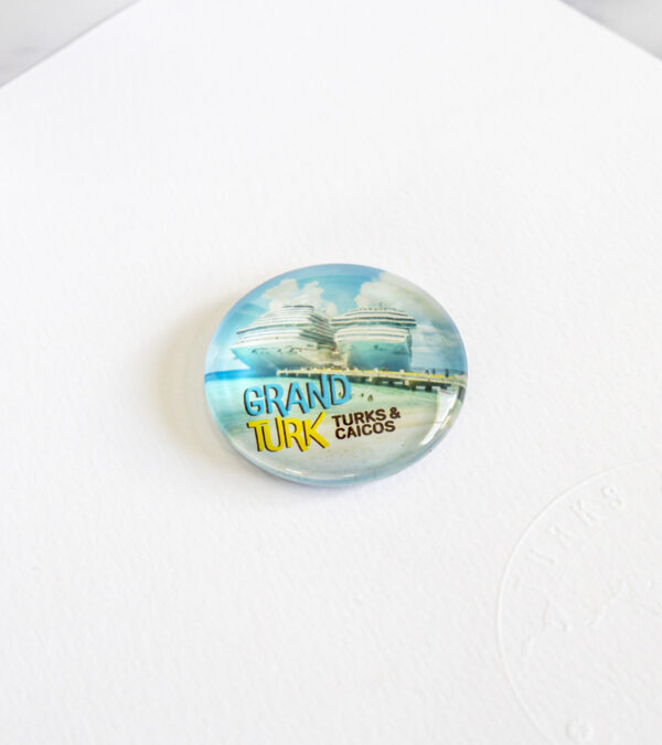 Cruise ships glass fridge magnet