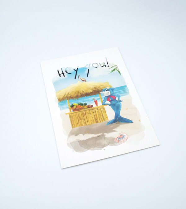 Hey you - female shark, Turks & Caicos greeting card