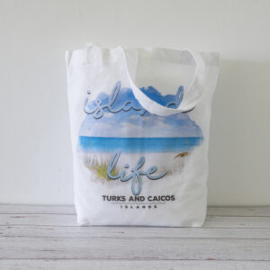 Island Life, Turks & Caicos cotton tote bag