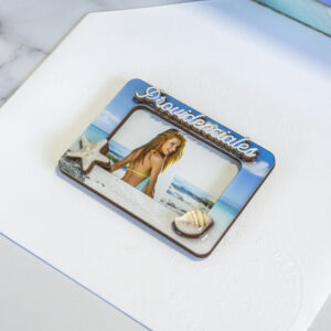 Providenciales, Turks & Caicos wooden magnetic photo frame 3x2