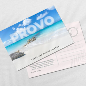 Provo beach rocks postcard