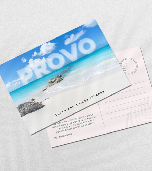 Provo beach rocks postcard