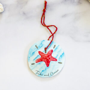 Starfish Turks & Caicos sand dollar ornament