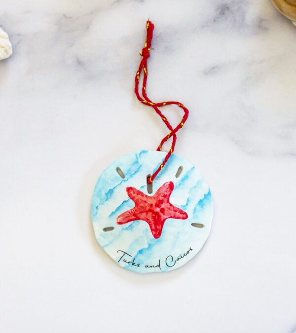 Starfish Turks & Caicos sand dollar ornament