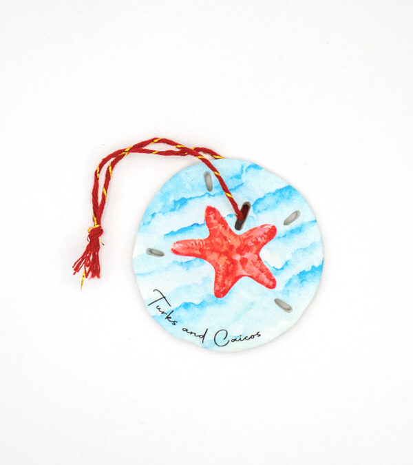 Starfish Turks & Caicos sand dollar ornament