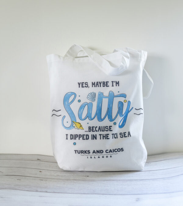 Salty Turks & Caicos cotton tote bag