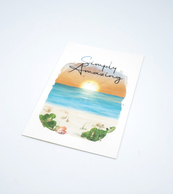 Simply Amazing - Turks & Caicos sunset greeting card