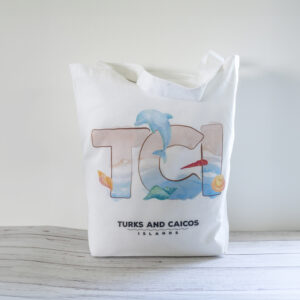 TCI, Turks & Caicos cotton tote bag