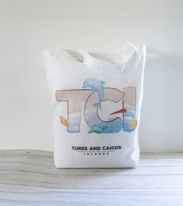 TCI, Turks & Caicos cotton tote bag