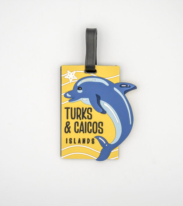 Turks & Caicos dolphin luggage tag