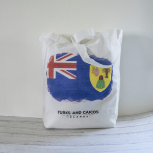 Turks & Caicos flag cotton tote bag