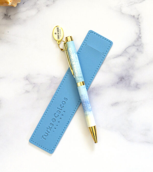 Turks & Caicos metal luxury pens blue