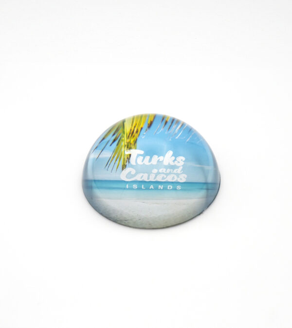 Turks & Caicos beach scene paperweight