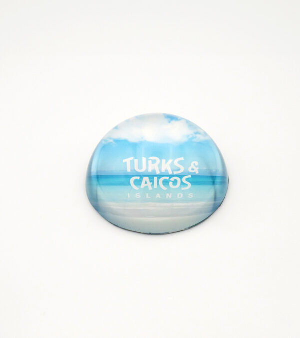 Turks & Caicos beaches glass paperweight