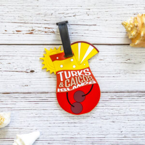 Turks & Caicos rum punch luggage tag