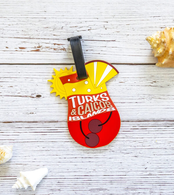 Turks & Caicos rum punch luggage tag