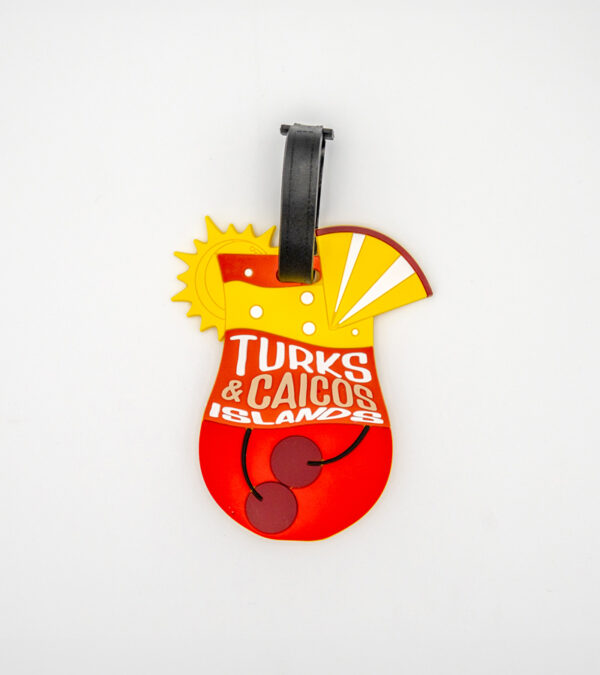 Turks & Caicos rum punch luggage tag