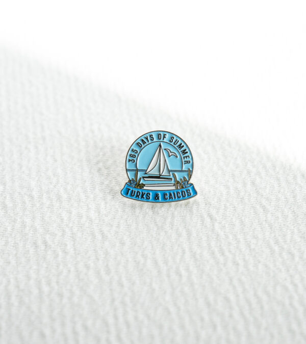 Turks & Caicos sailboats enamel lapel pin