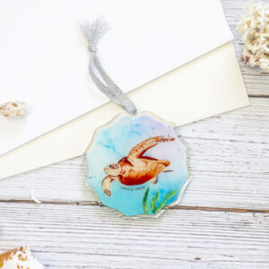 Turks & Caicos turtle acrylic ornament