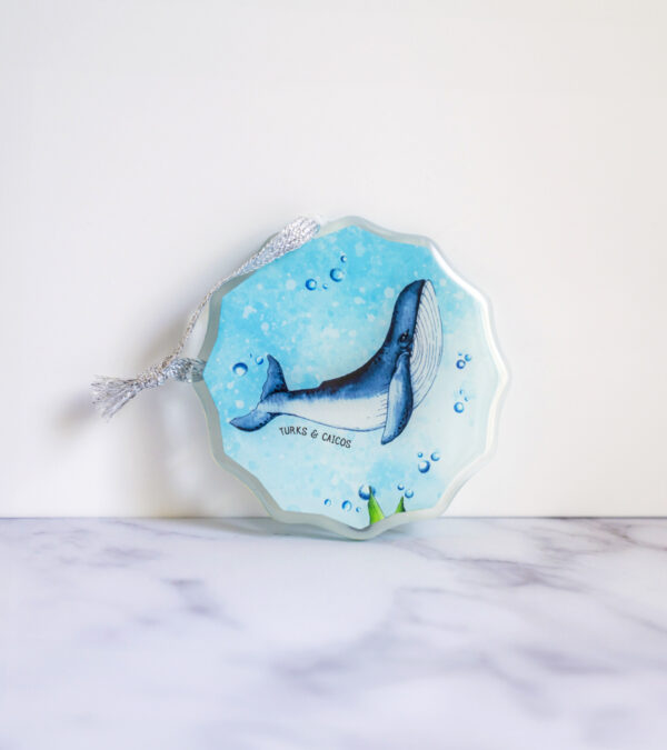 Turks & Caicos humpback whale acrylic ornament