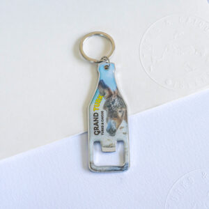 Grand Turk donkey metal keychain bottle opener