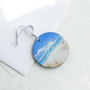 TCI Beach wooden ornament