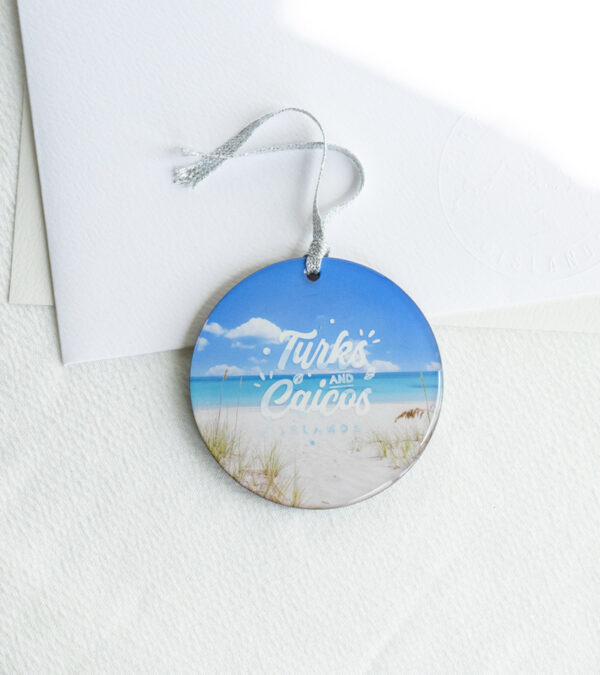 TCI Beach wooden ornament