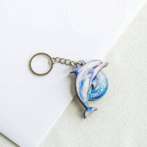 TCI dolphin JoJo wooden keychain