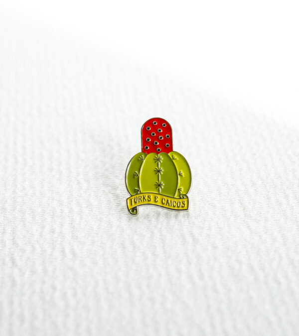 TCI Turks Head Cactus enamel lapel pin