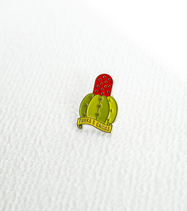 TCI Turks Head Cactus enamel lapel pin